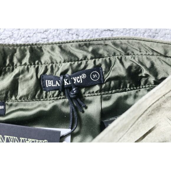 New Blank NYC Shorts 31 Suede Green Rosemary Paperbag Lined Zip - Picture 5 of 7